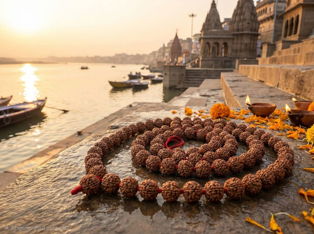 7 Mukhi / Seven Face Nepali Rudraksha Kanthi Mala : Saturn Protection