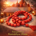 Red Stone  Pure Original  Coral Siddh Kamakhya with Bramah Gaath Mala : Overcome Fear & Nervousness