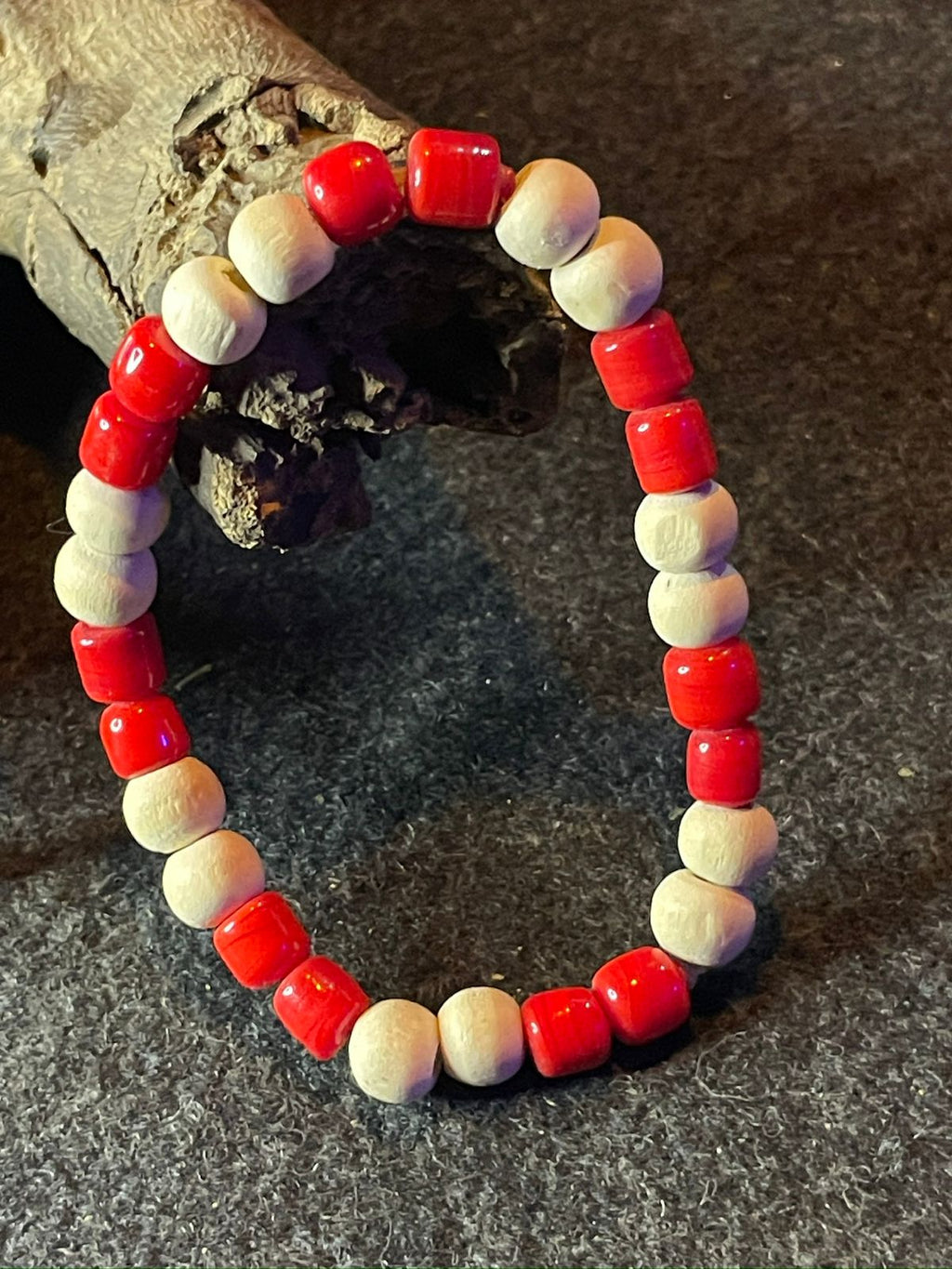 Hanuman Red Coral Mala with Coral Bracelet : Courage & Confidence
