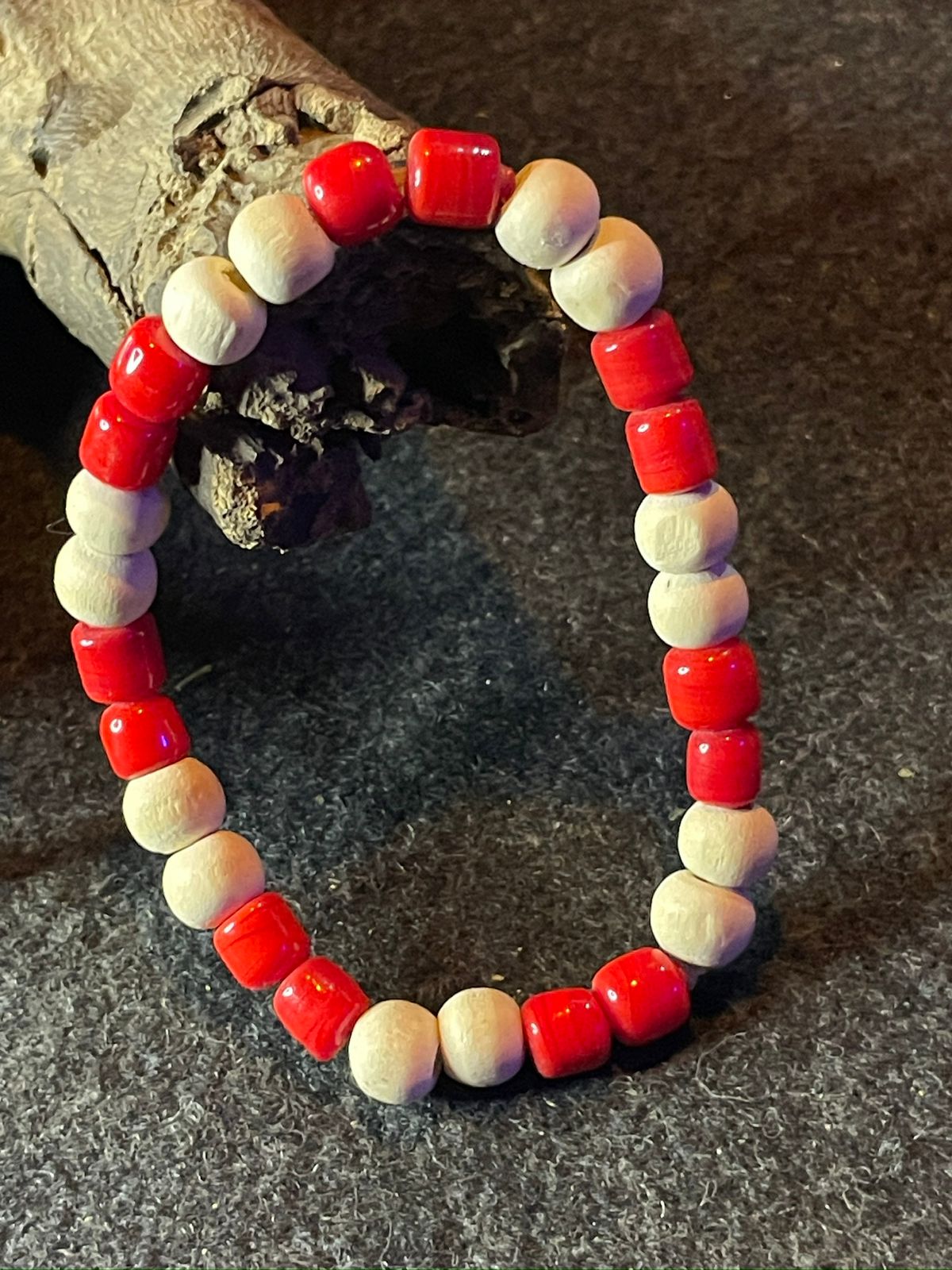 Hanuman Red Coral Mala with Coral Bracelet : Courage & Confidence