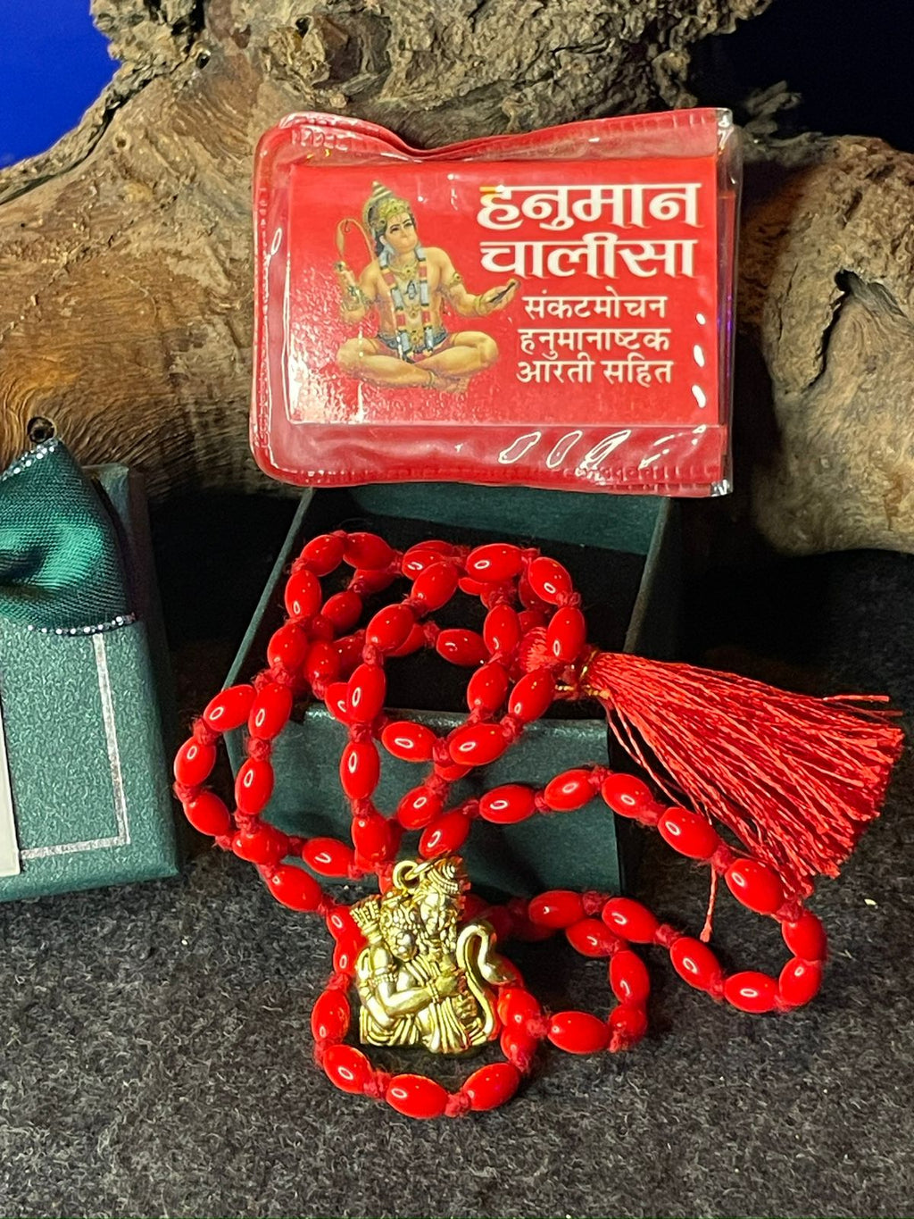 Shri Ram-Hanuman Pendant Coral Mala : Overcome Mangal Dosha