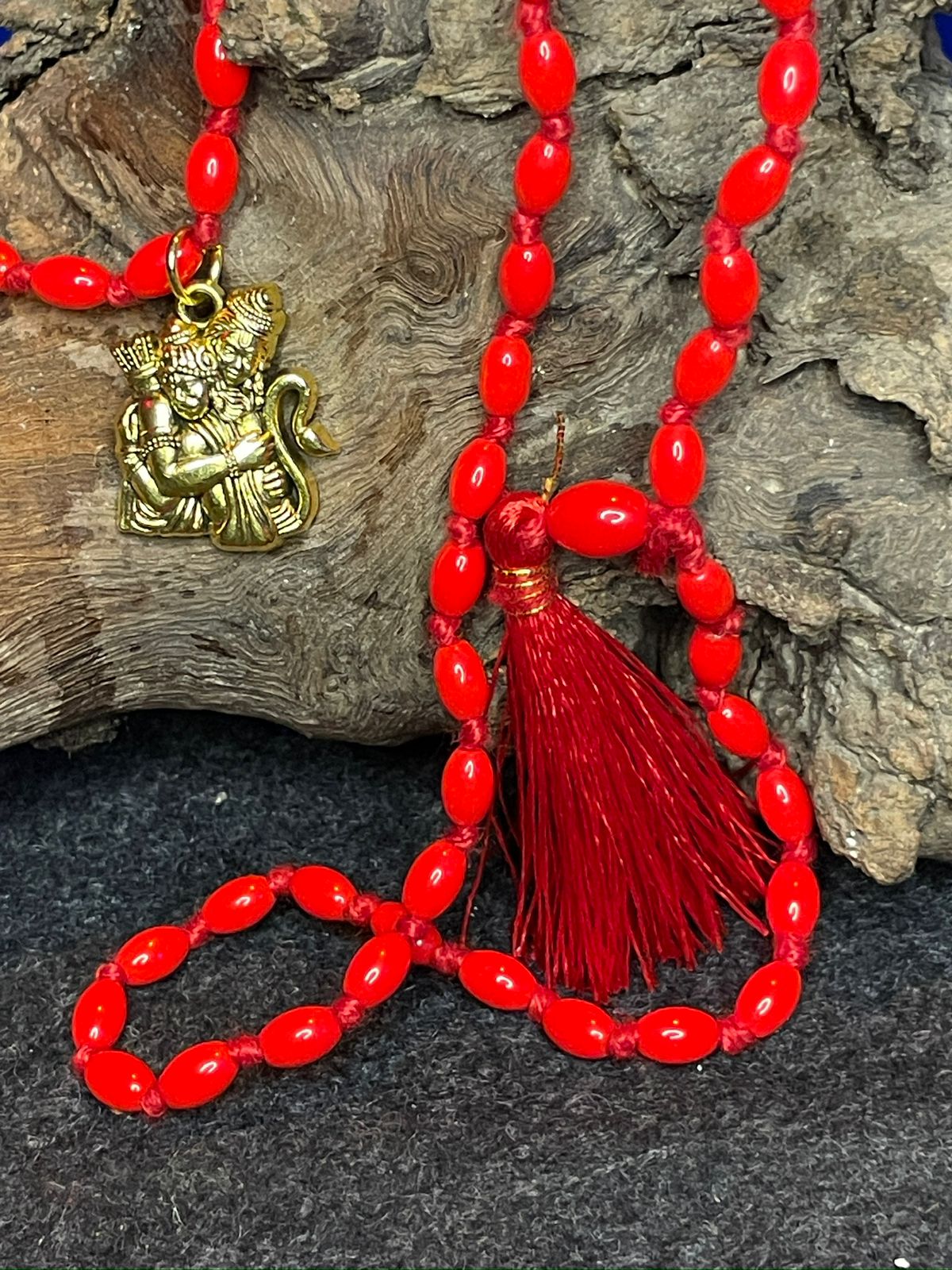 Shri Ram-Hanuman Pendant Coral Mala : Overcome Mangal Dosha