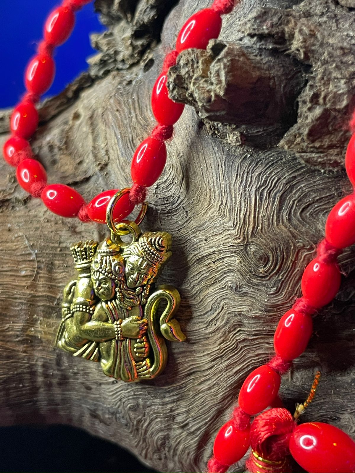 Shri Ram-Hanuman Pendant Coral Mala : Overcome Mangal Dosha