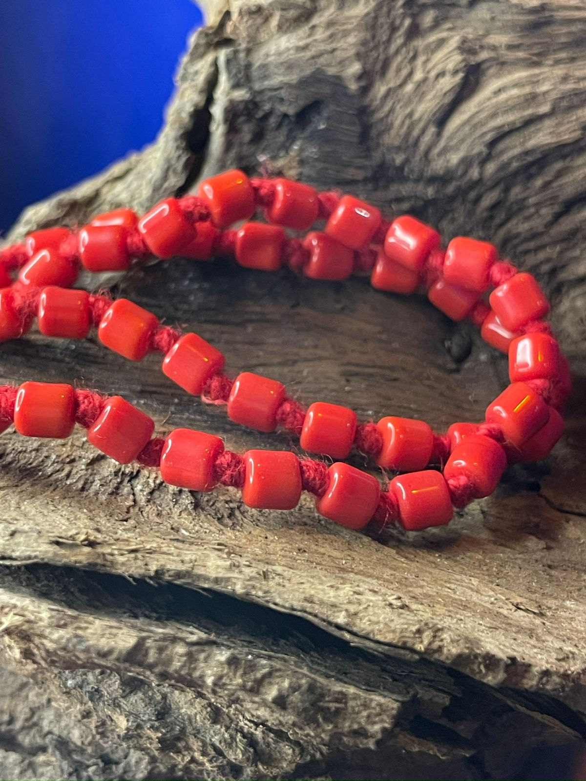 Hanuman Red Coral Mala with Coral Bracelet : Courage & Confidence
