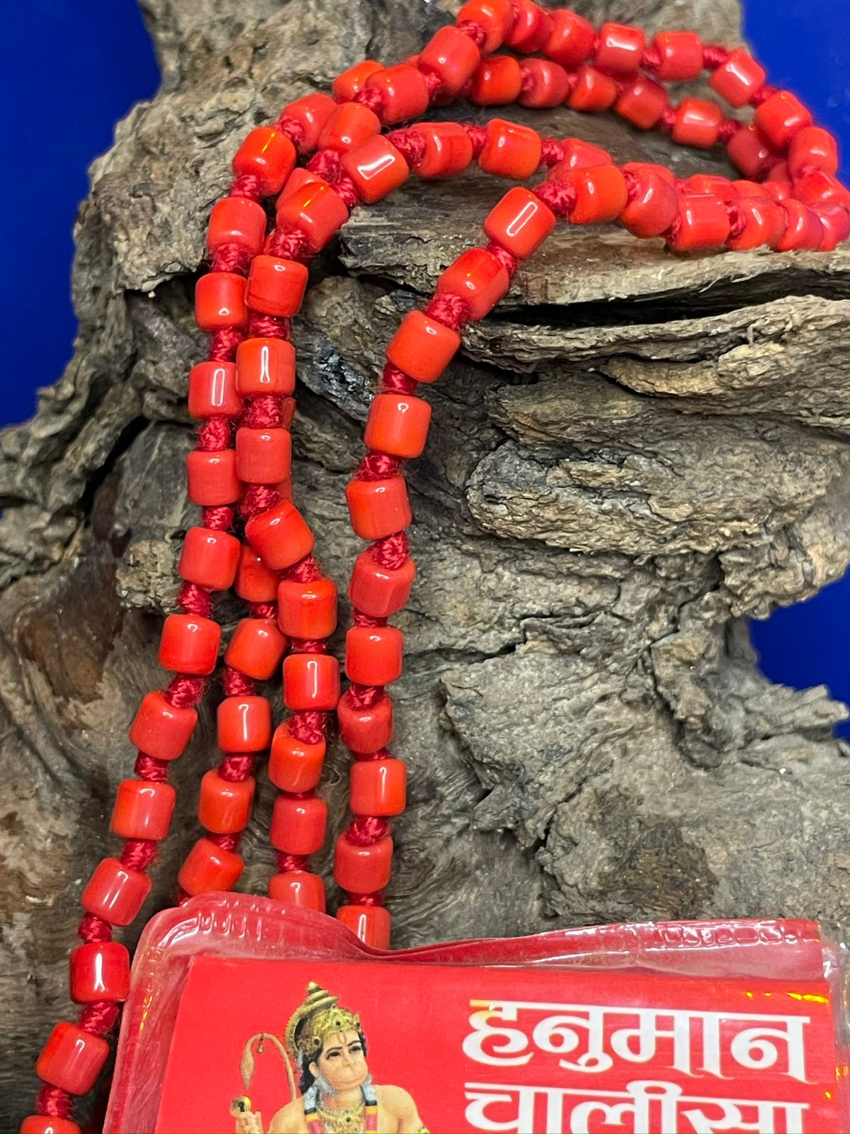 Hanuman Red Coral Mala with Coral Bracelet : Courage & Confidence