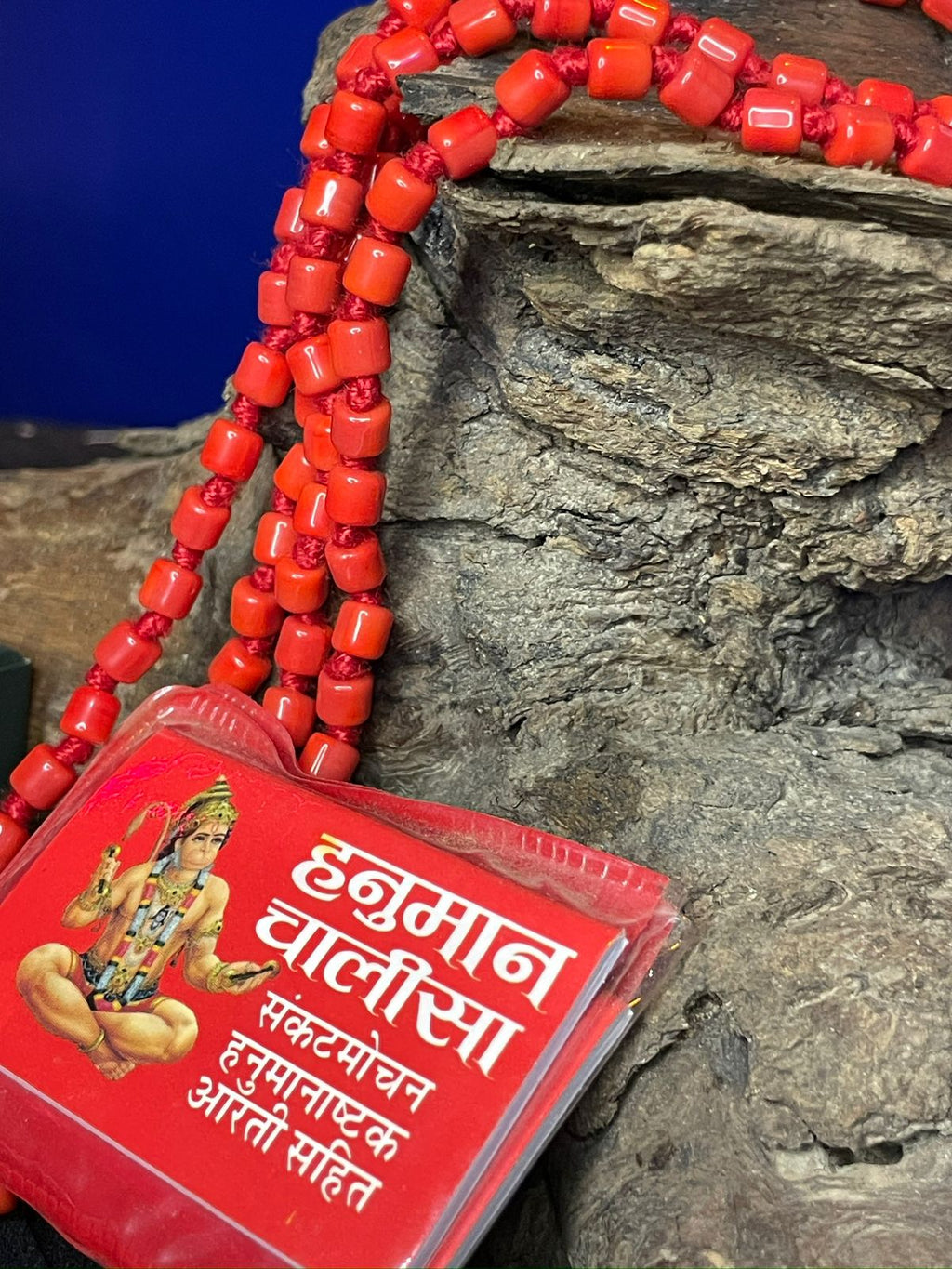 Hanuman Red Coral Mala with Coral Bracelet : Courage & Confidence