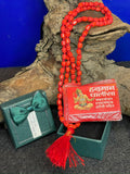 Hanuman Red Coral Mala with Coral Bracelet : Courage & Confidence