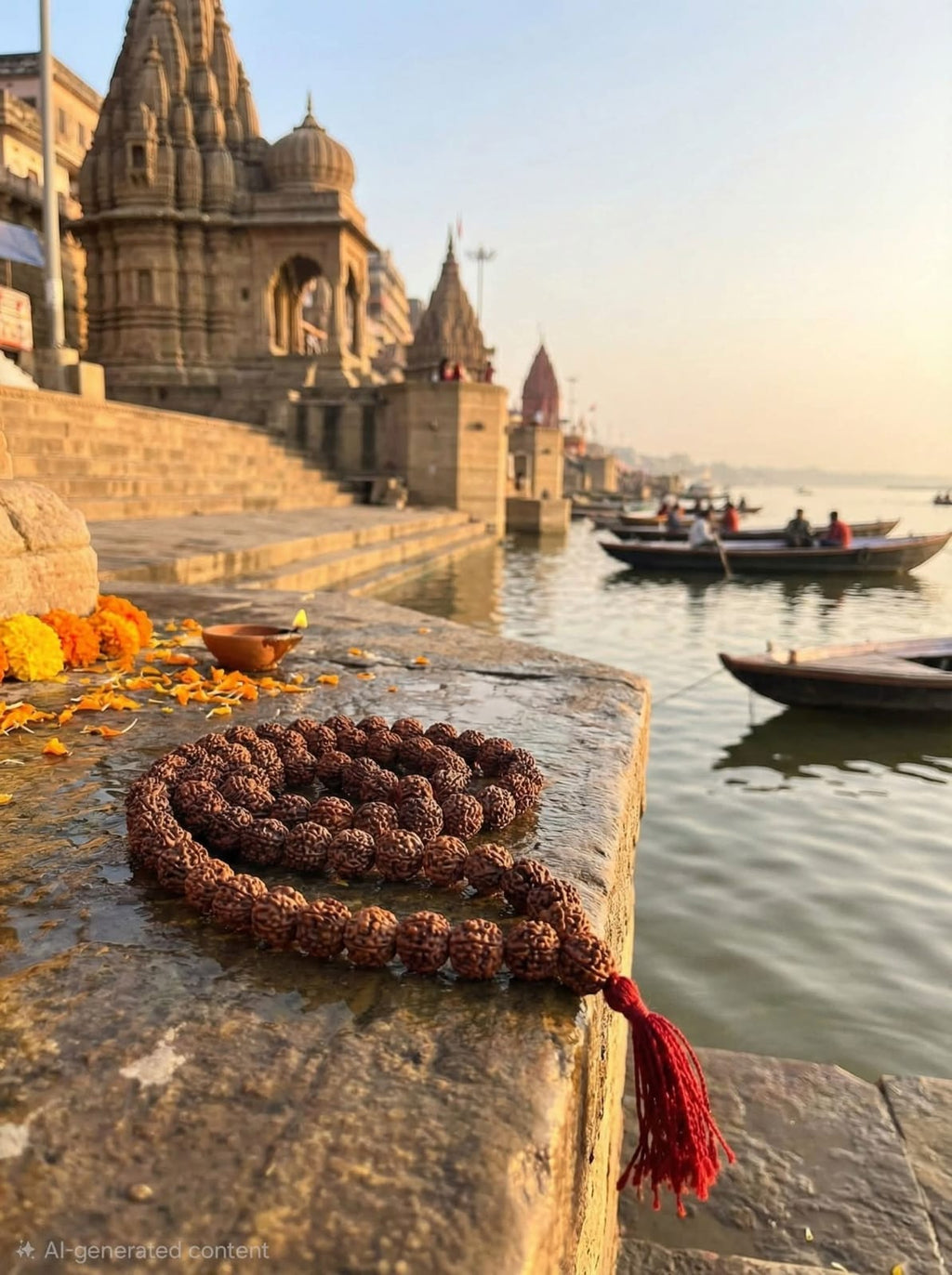 7 Mukhi / Seven Face Nepali Rudraksha Kanthi Mala : Saturn Protection