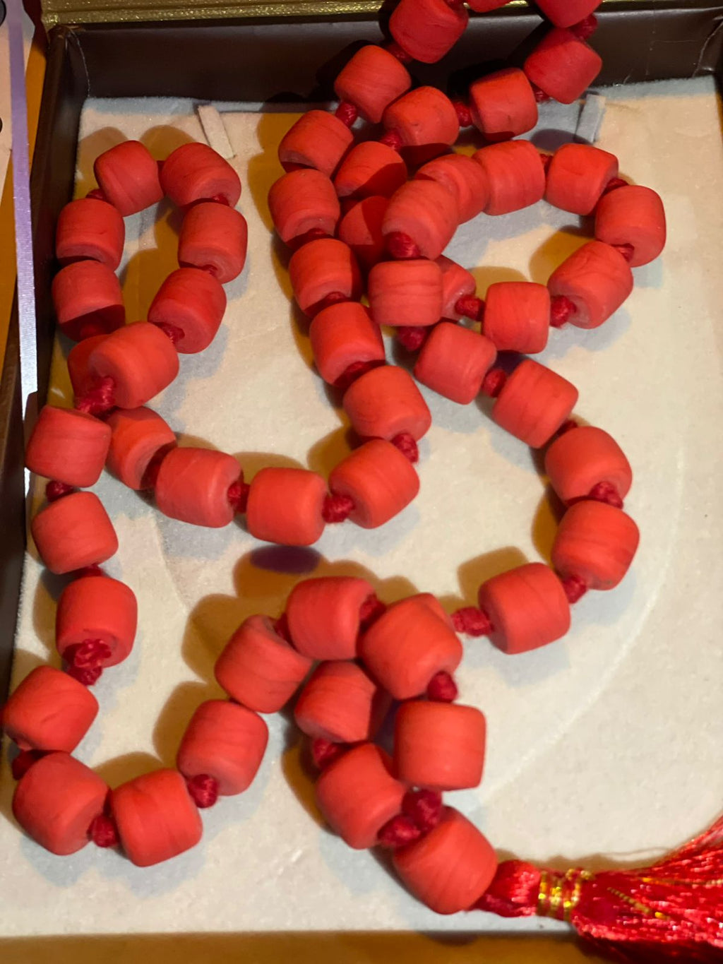 Red Stone  Pure Original  Coral Siddh Kamakhya with Bramah Gaath Mala : Overcome Fear & Nervousness